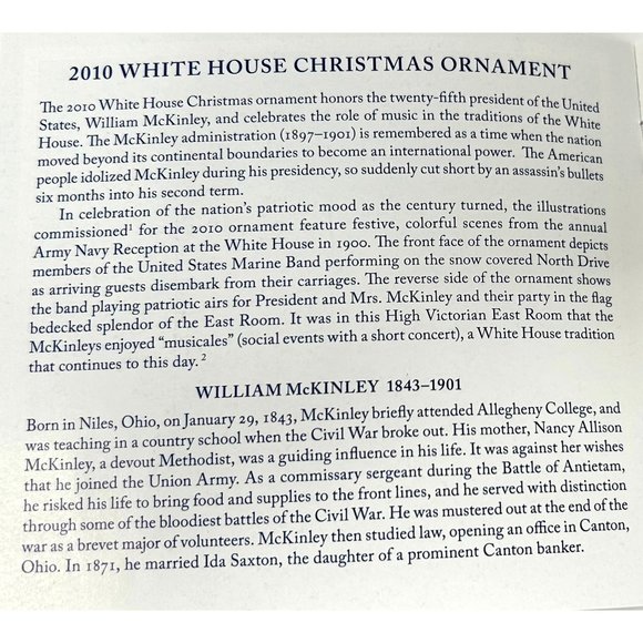 Official White House Ornament - 2010 - Picture 6 of 6